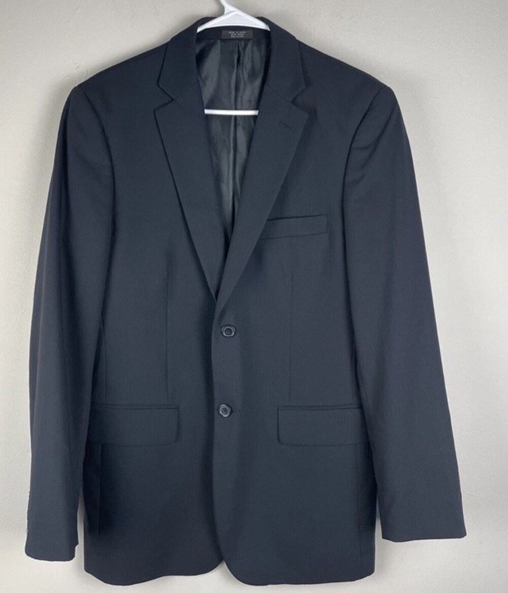 WILKE RODRIGUEZ Modern Semi Slim Fit Blue WOOL SPORT COAT Jacket/Blazer Mens 38R